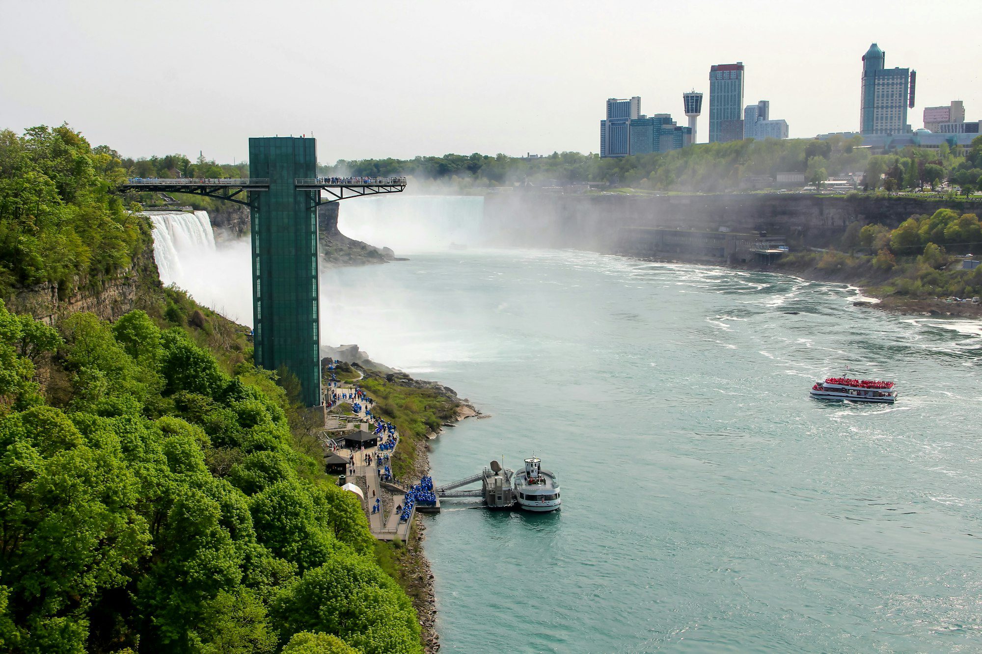 Landscape View of Niagara Falls in New York State. United States